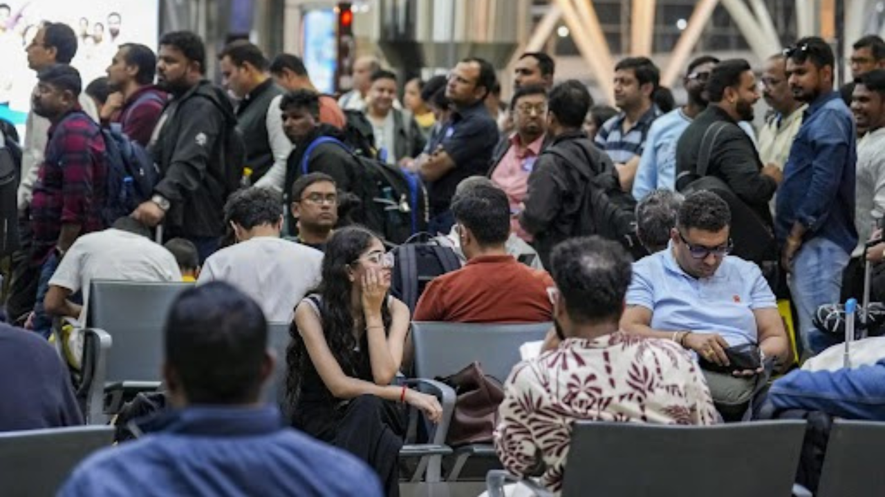 Passengers stranded at the airport