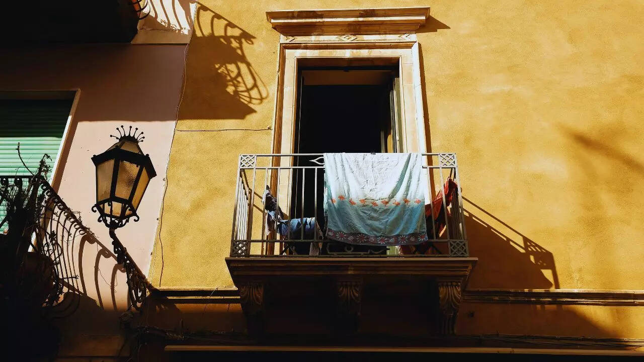 towel in balcony