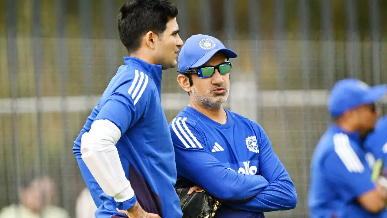 Shubman Gill with coach Gautam Gambhir