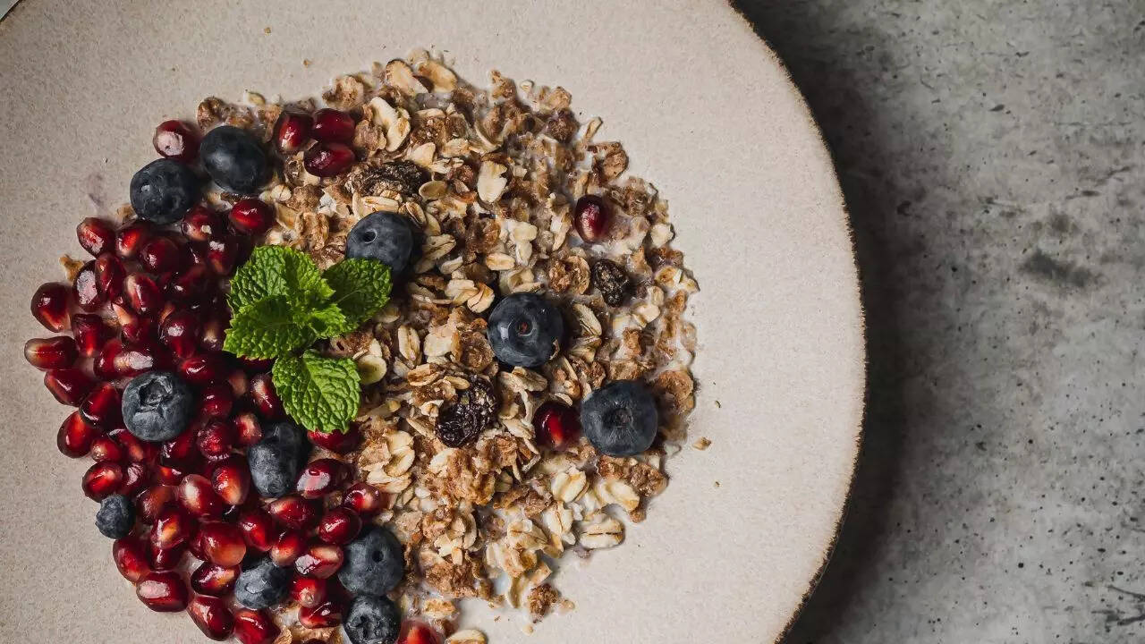 Add pomegranate to yoghurt or oats for morning energy