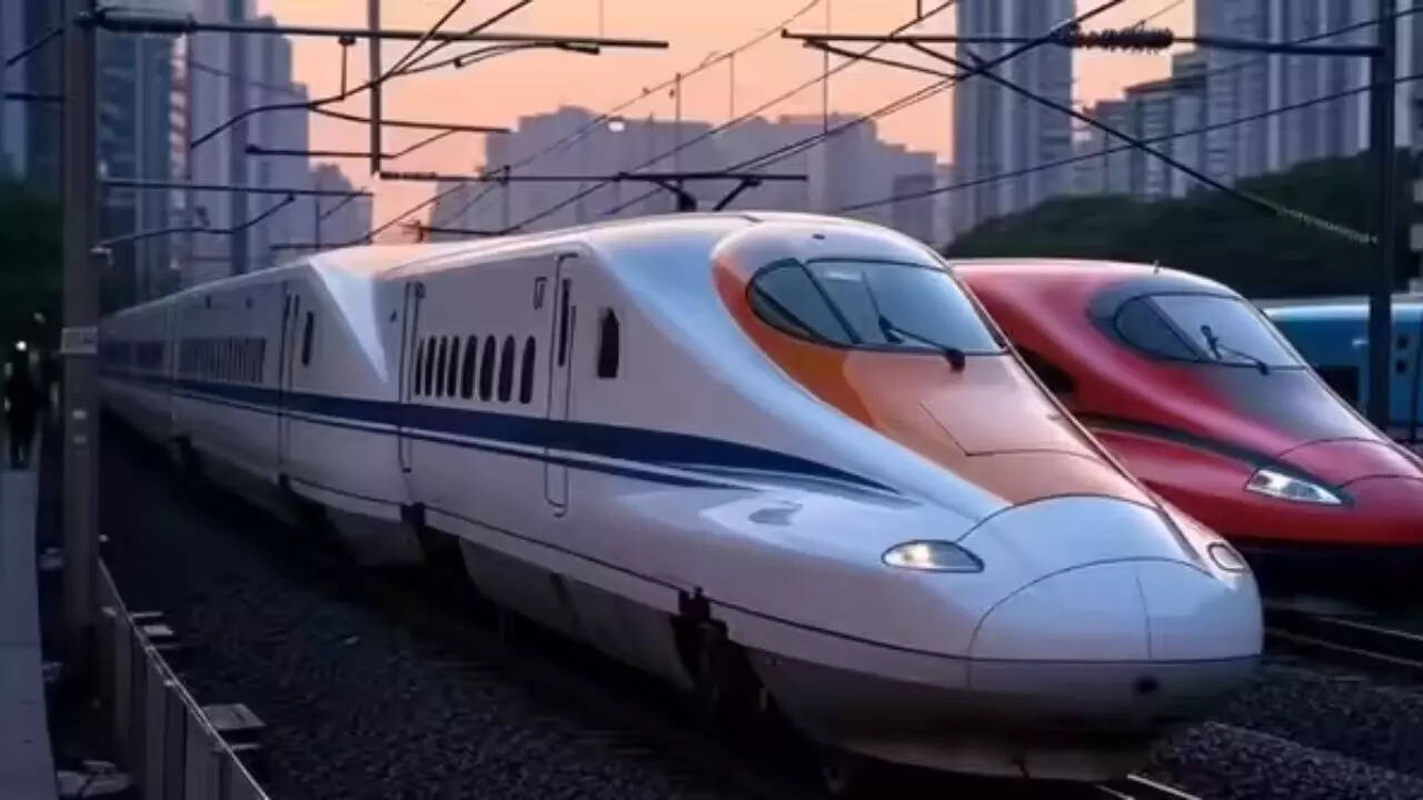 Mumbai–Ahmedabad high-speed rail (Made by AI, only for representational purposes)