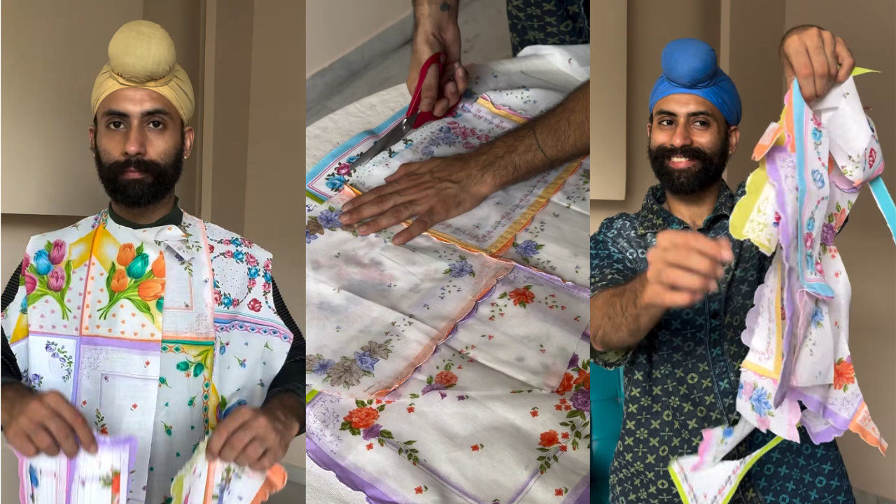 Influencer just turned handkerchiefs into a couture