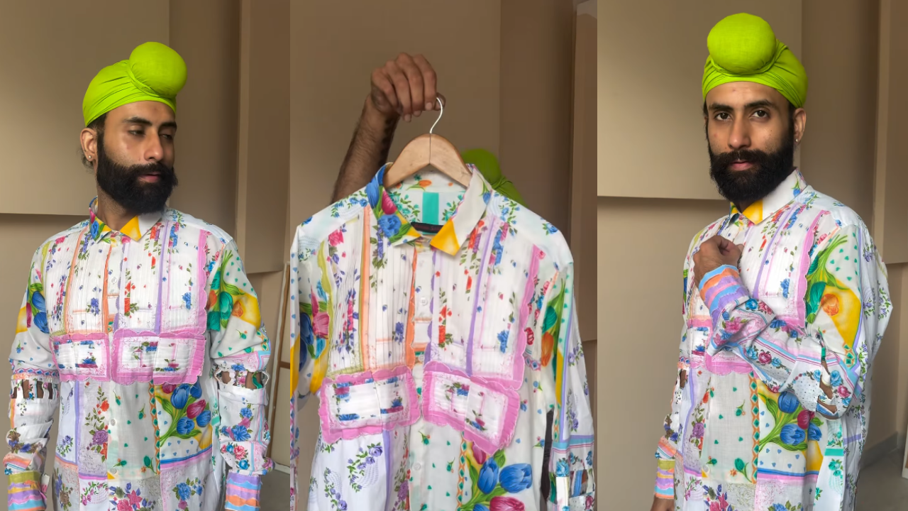 Param Sahib turns handkerchiefs into a shirt