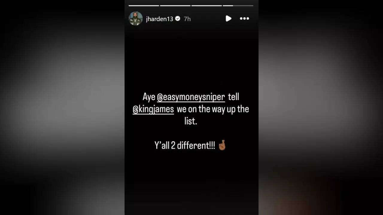 James Harden Instagram Story