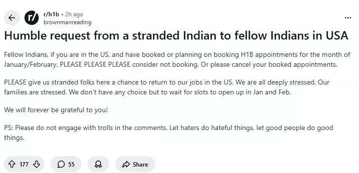 A Redditor came up with a unique way out from the present visa mess.