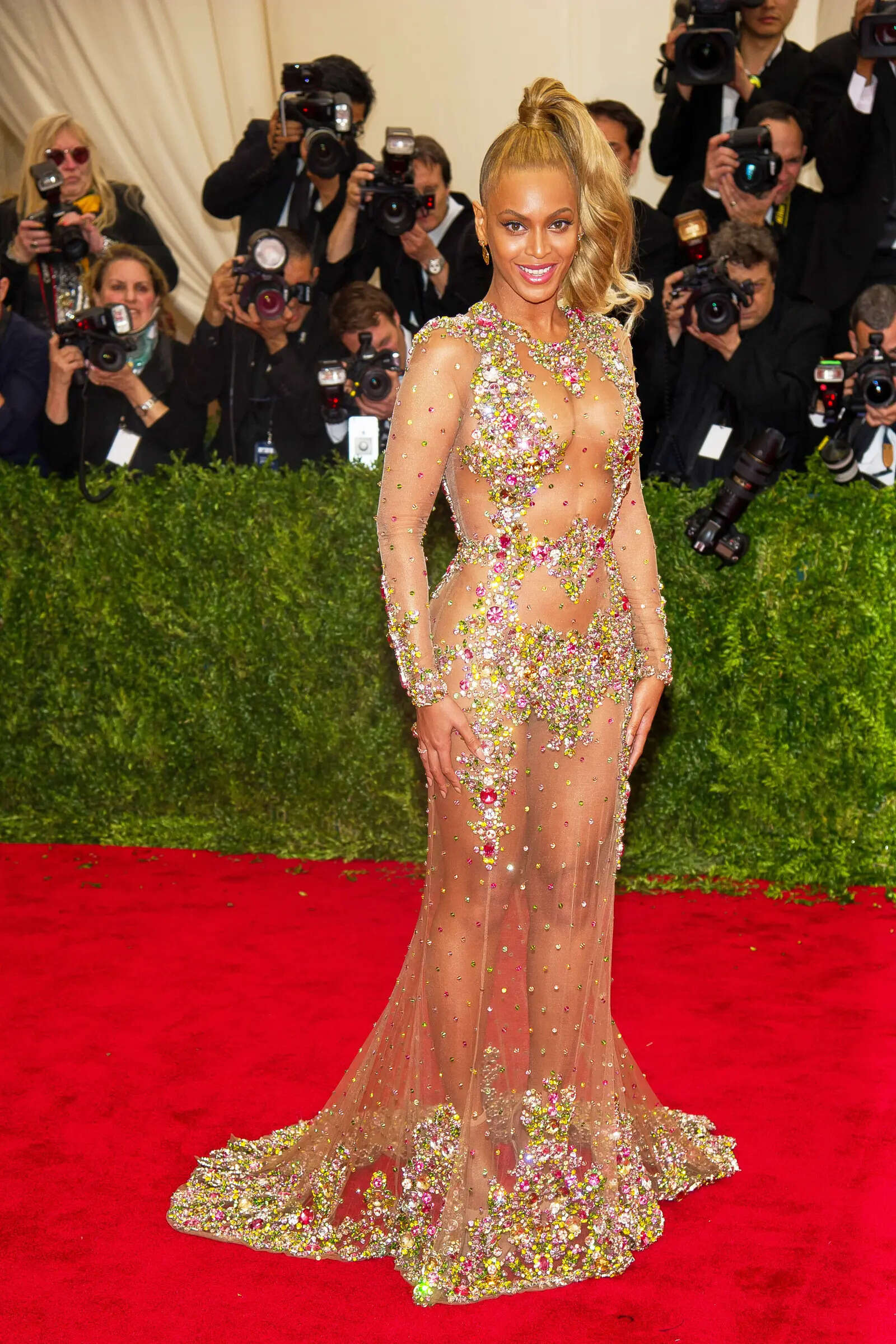 Beyonce appears at The Metropolitan Museum of Art's Costume Institute benefit gala in New York on May 4, 2015