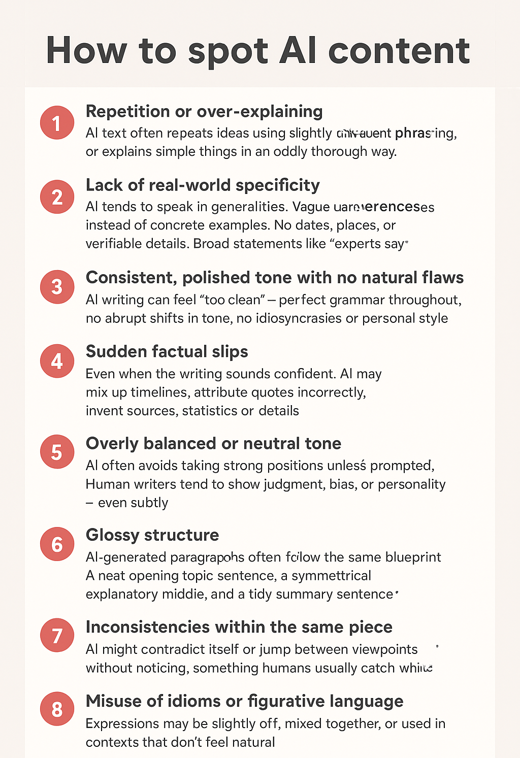 How to spot AI content