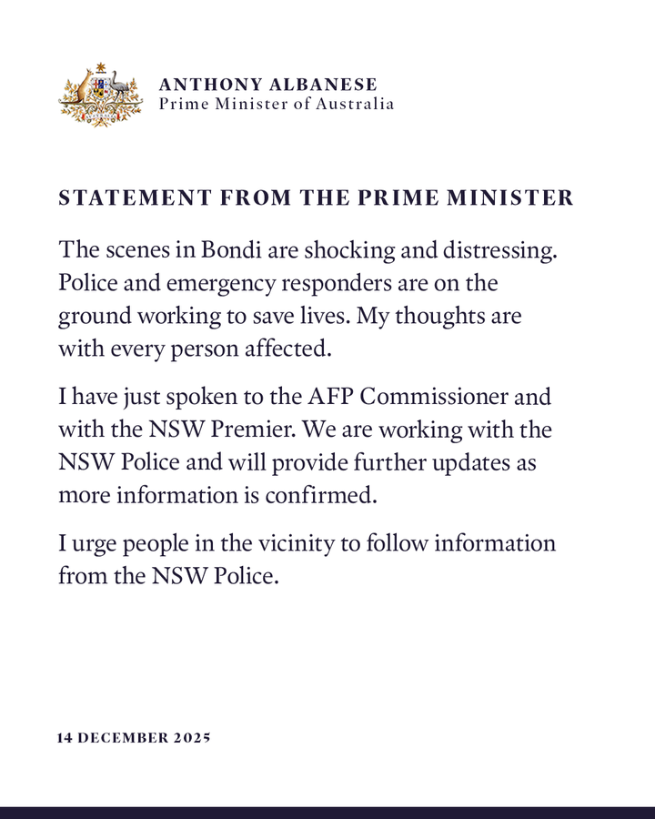 Australian PM's statement