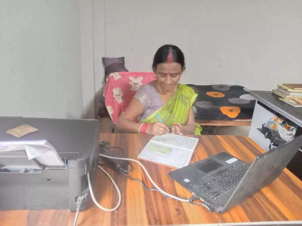 Shashibala at her workplace.