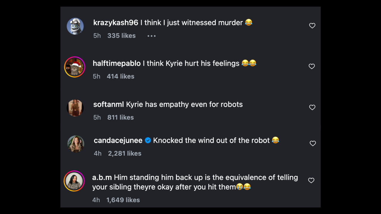 Fans react to Kyrie Irving's hilarious clip