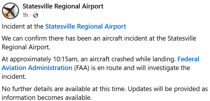 Statesville Airport post