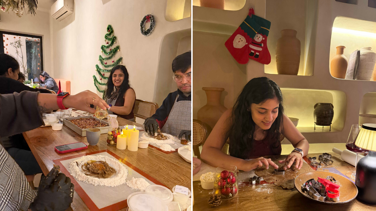 Baking a cake is a cosy way to celebrate Christmas with the community