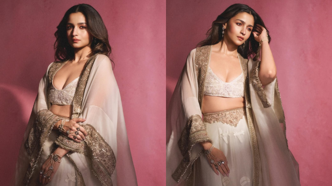 Alia's ivory Anamika Khanna lehenga wins the night