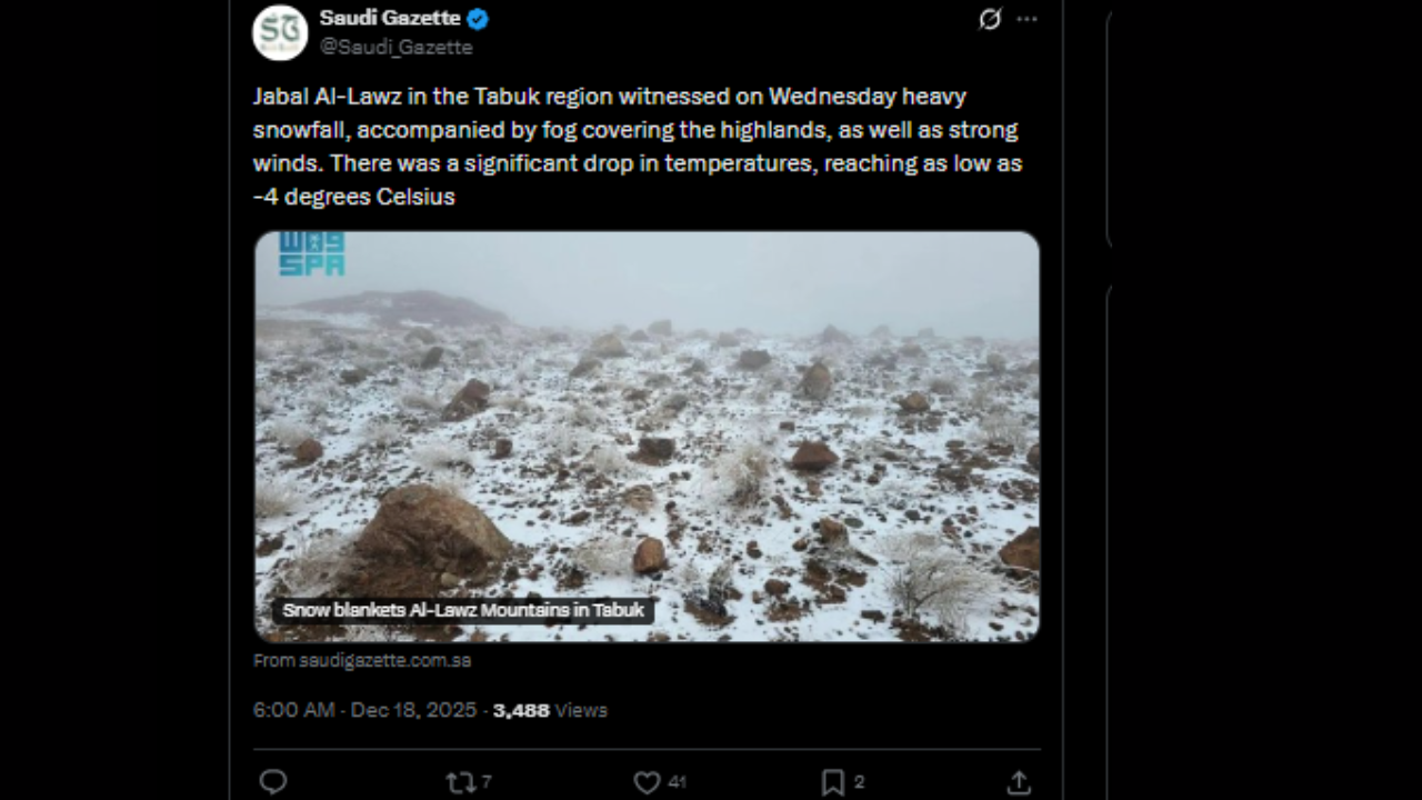 சவுதி பனிப்பொழிவு