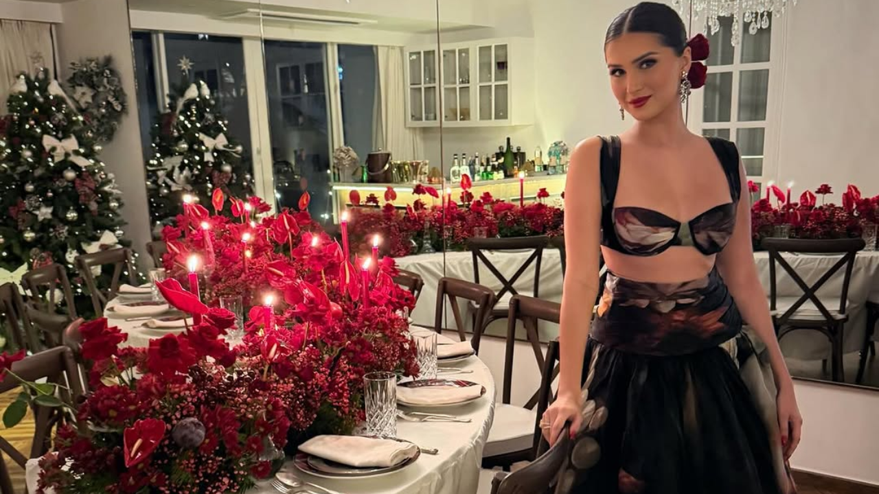 Tara Sutaria turns heads in a dramatic floral gown
