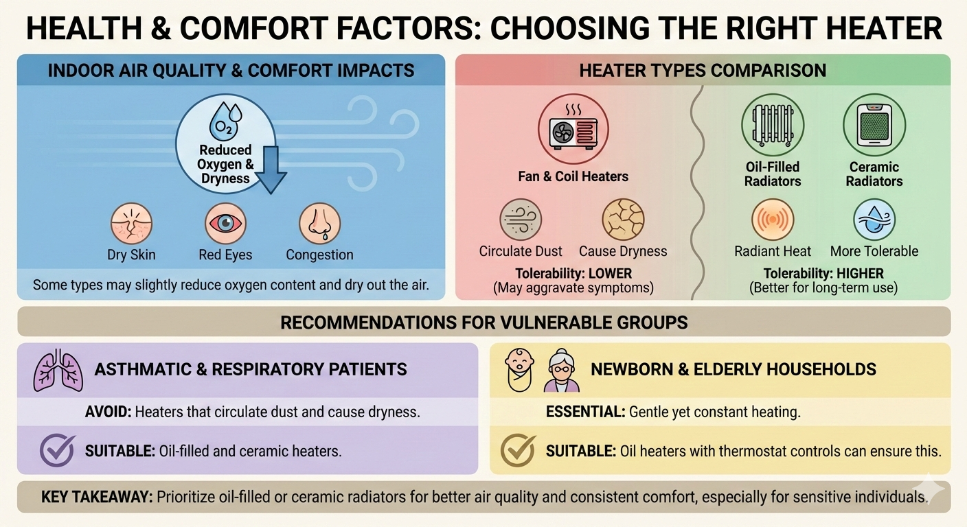 <p style="line-height:1.38">Health and comfort factors to keep in mind</p>