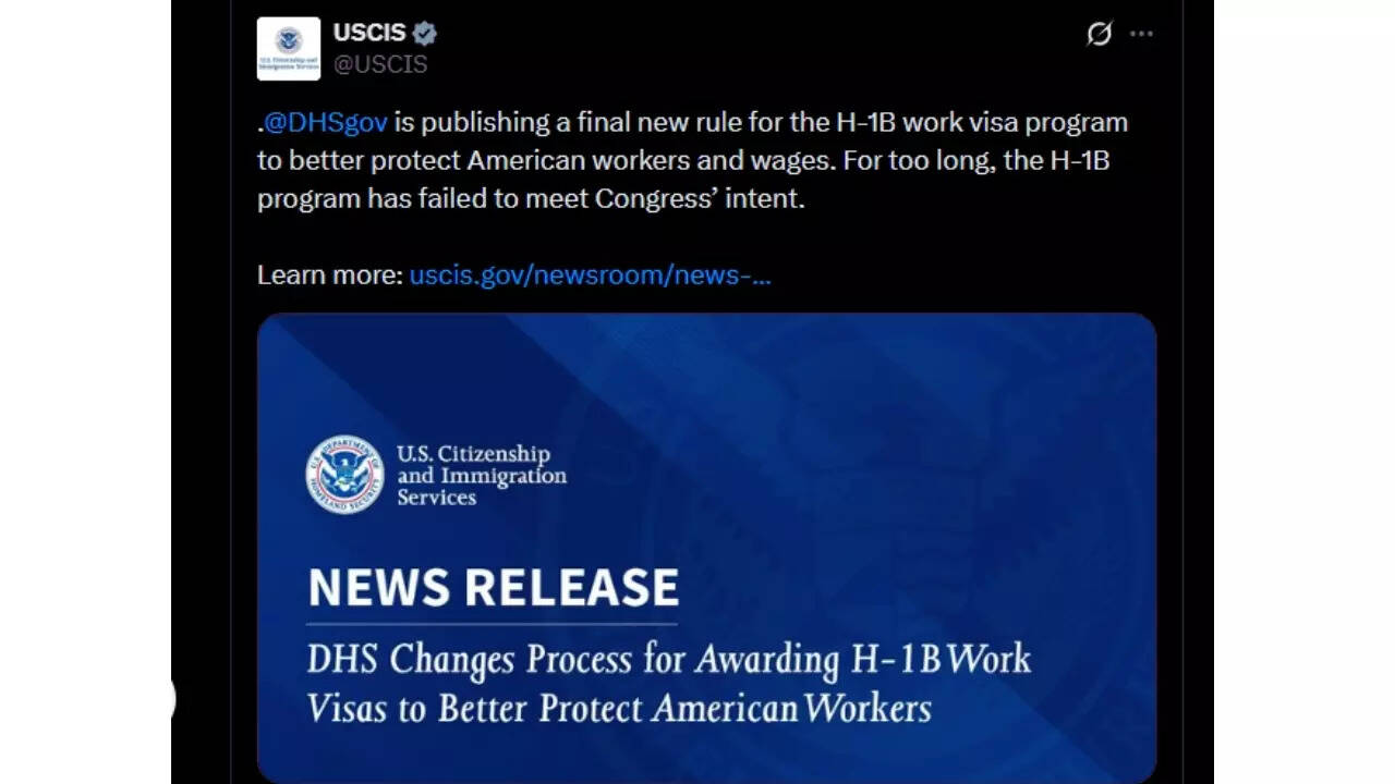 New rule for H-1B work visa programme