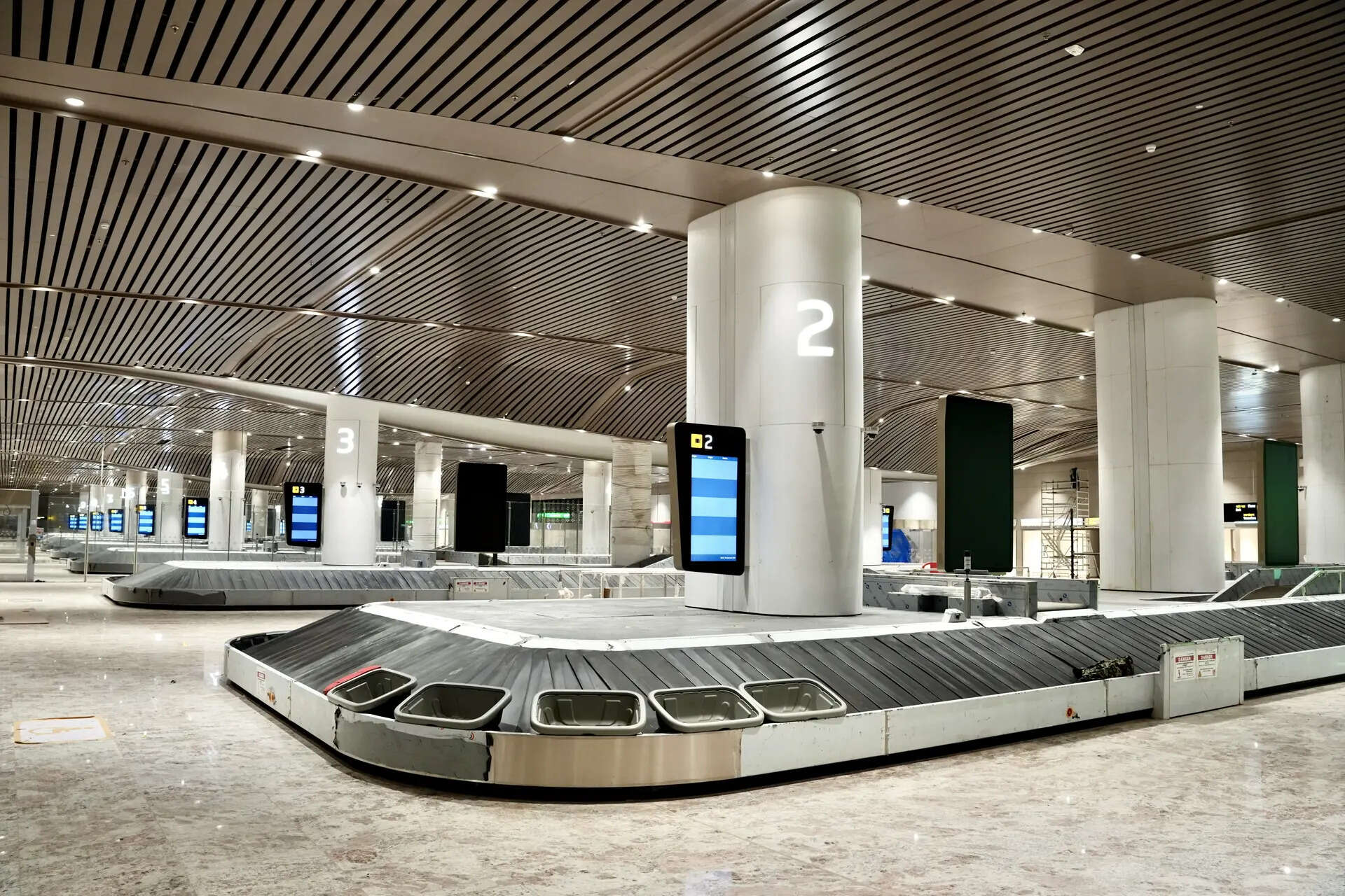 Interiors of the newly-constructed Navi Mumbai International Airport