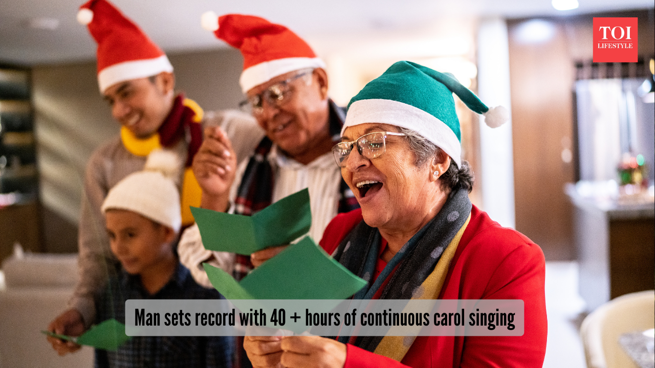 Man sets record with 40 + hours of continuous carol singing