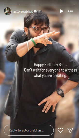 Prabhas' Instagram story