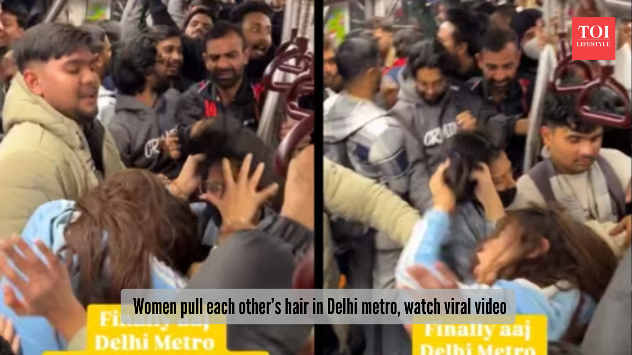 Women pull each other’s hair in Delhi metro, watch viral video