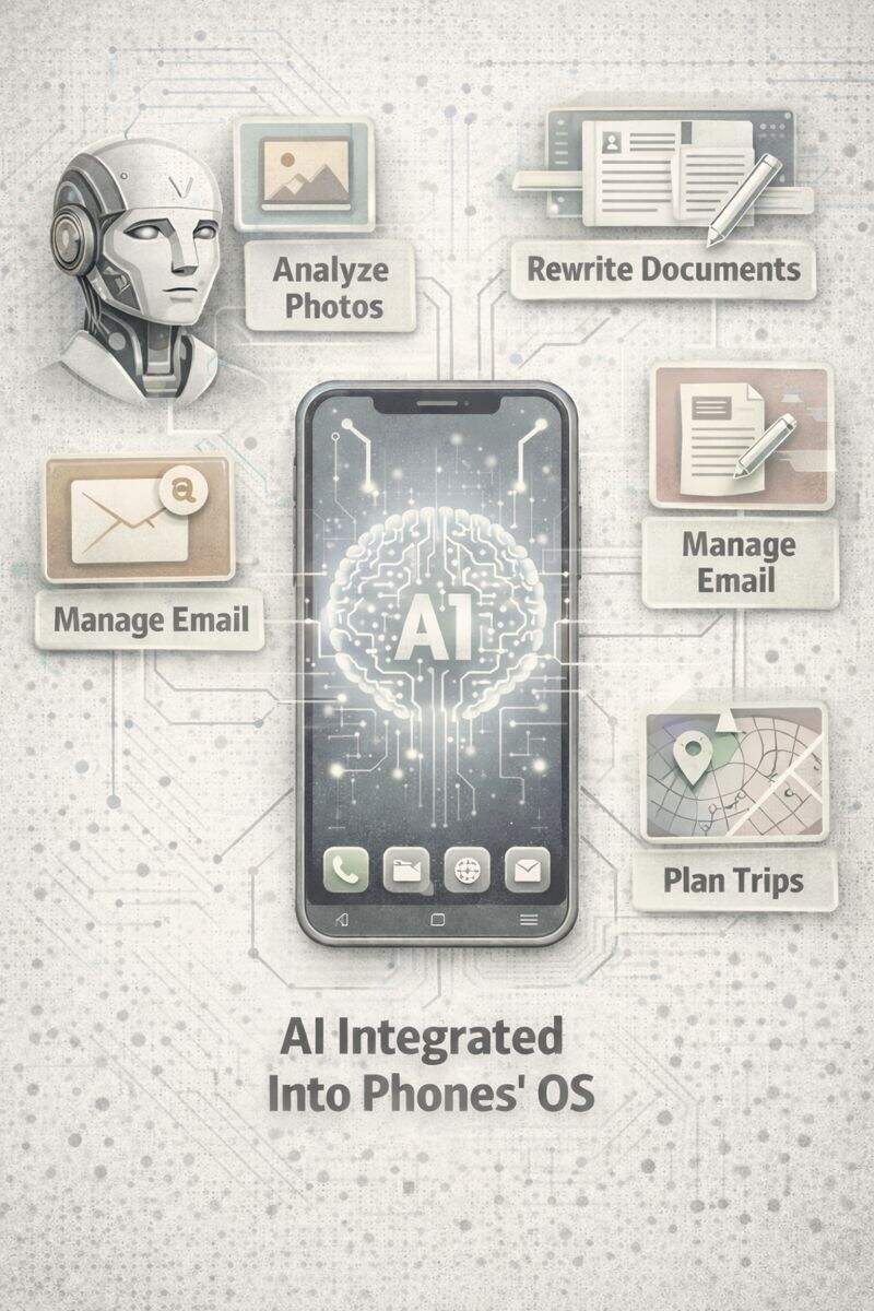 AI moved from apps to OS (AI-generated image)