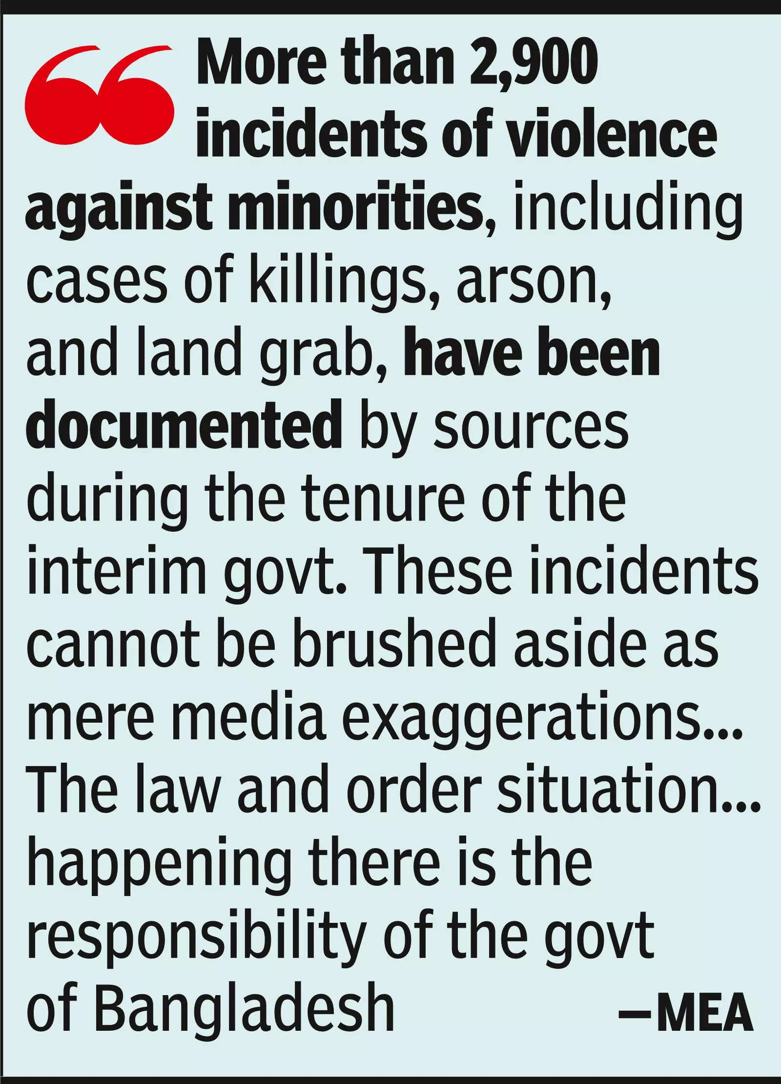 India condemns ‘hostility’ against Bangladesh minorities