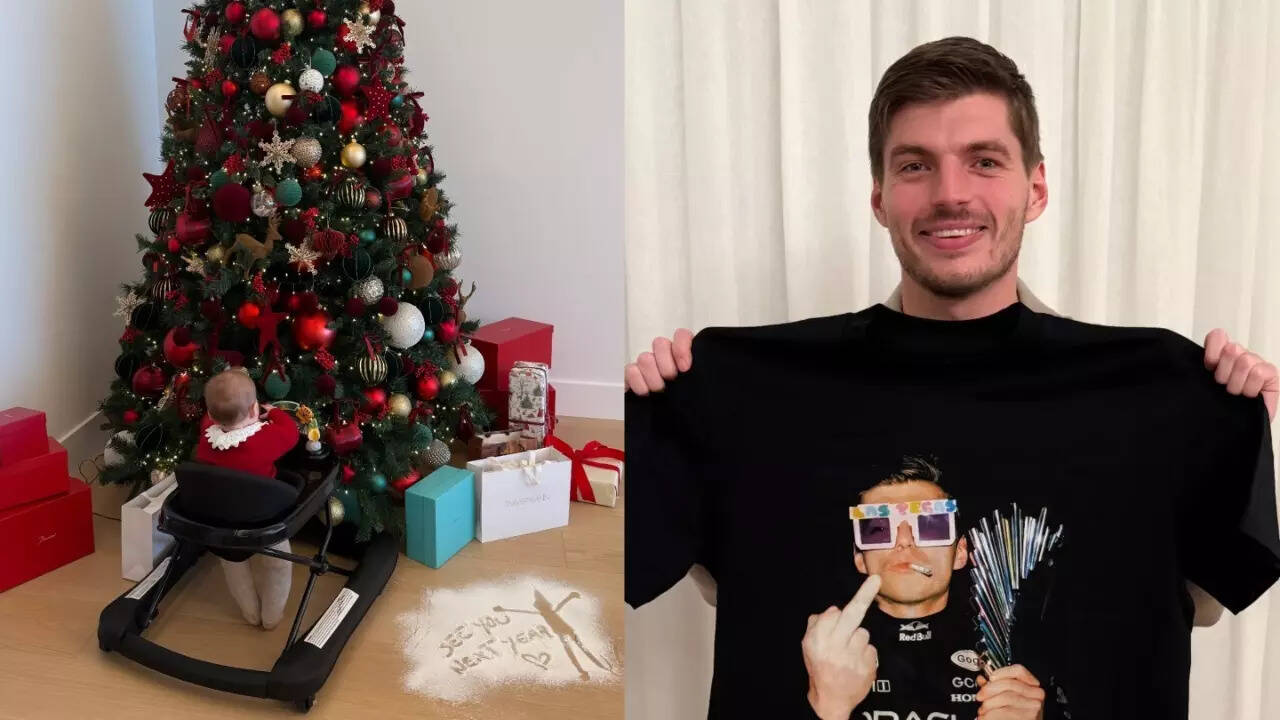 Lily and Max Verstappen on Christmas