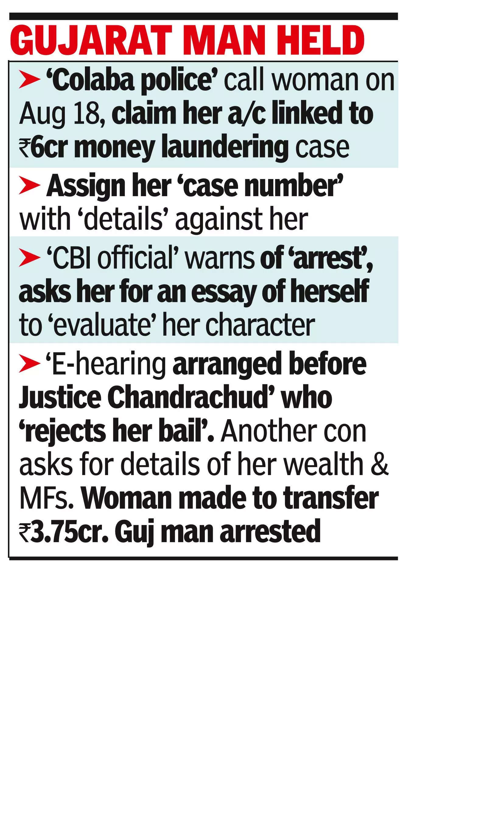Fake ‘CJI’ e-trial scam costs woman Rs 3.8cr