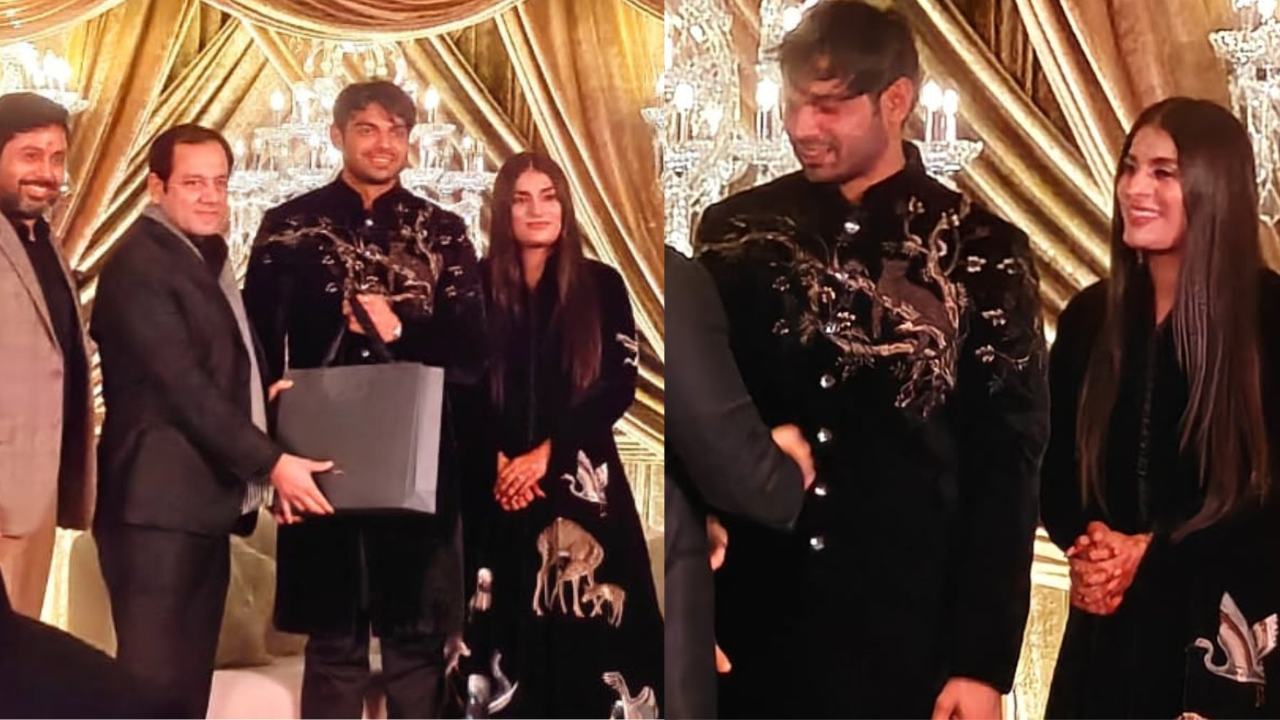 Neeraj and Shivani's Rohit Bal Reception Ensembles