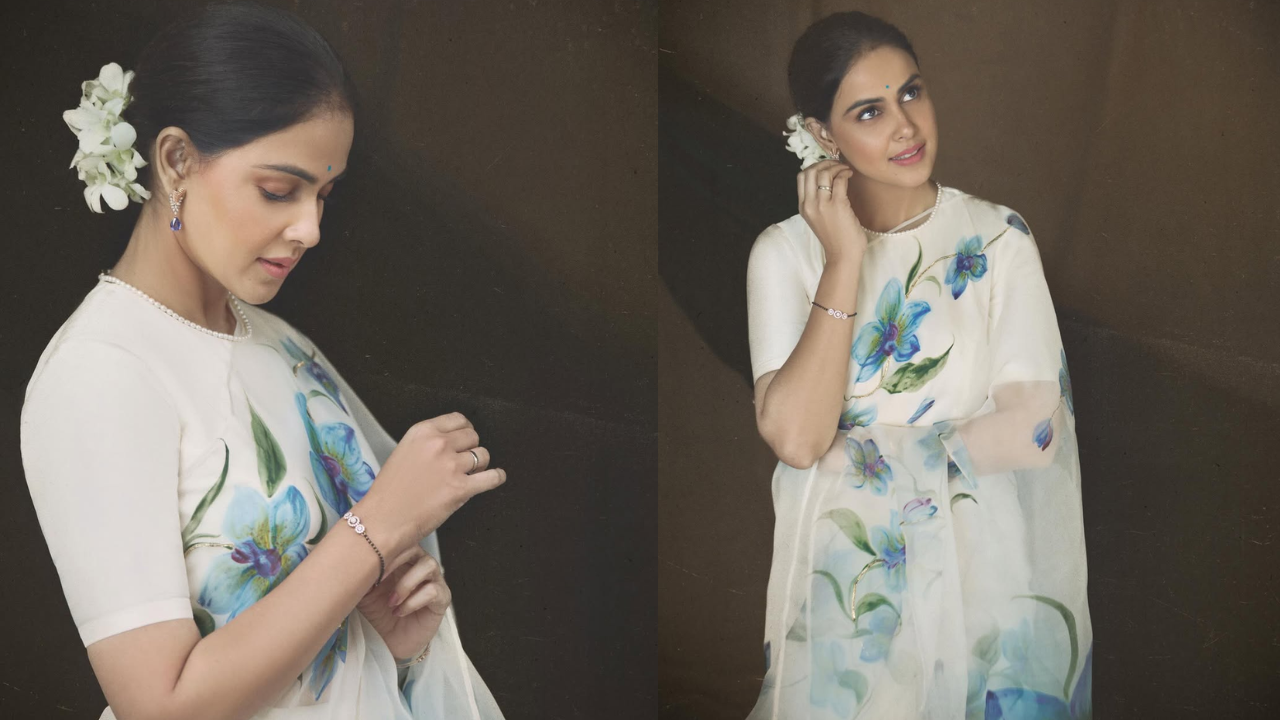 Genelia's Subtle Floral Saree Is a Vintage Fantasy