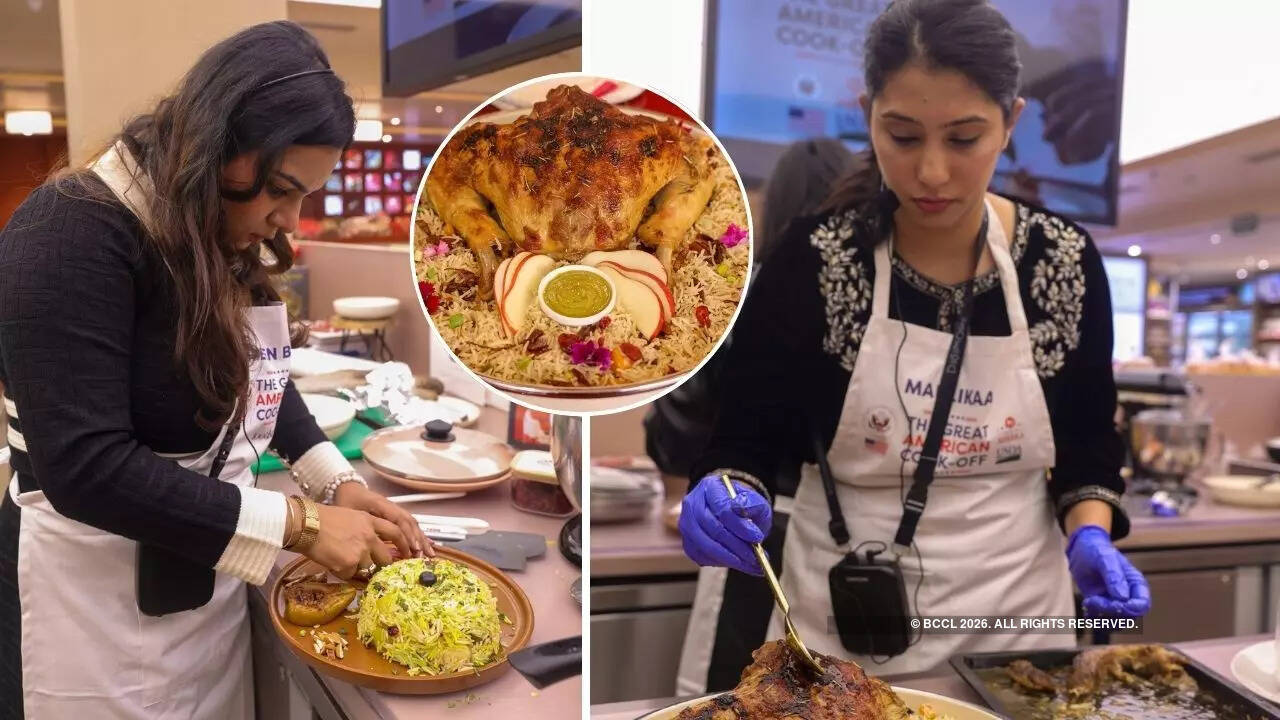 Home chefs prepared fusion food, pecan pulao with cranberry glazed turkey and pistachio butter cream by Mallikaa took the winning spot