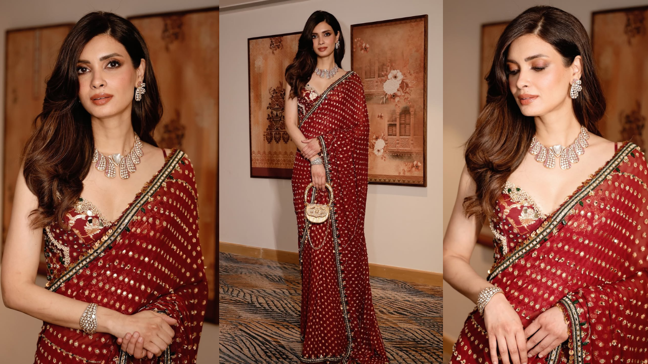 Diana Penty’s Red Banarasi Saree