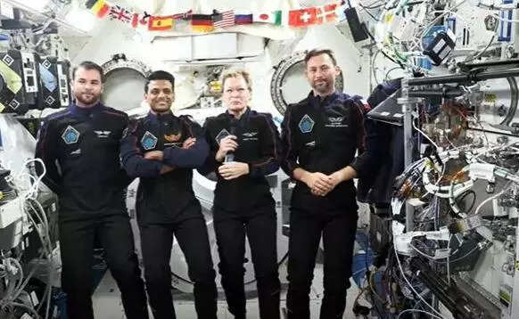 Washington, DC [US], July 11 (ANI)_ Axiom-4 crew, including Group Captain Shubha... (1).