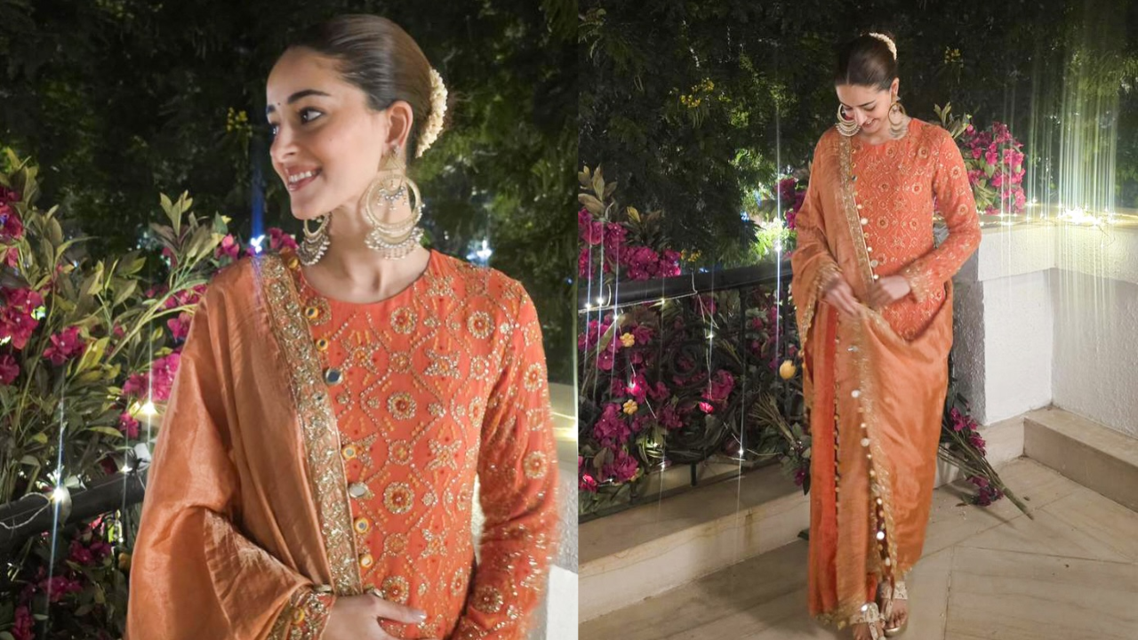 Ananya Panday Nails Winter Traditional Style