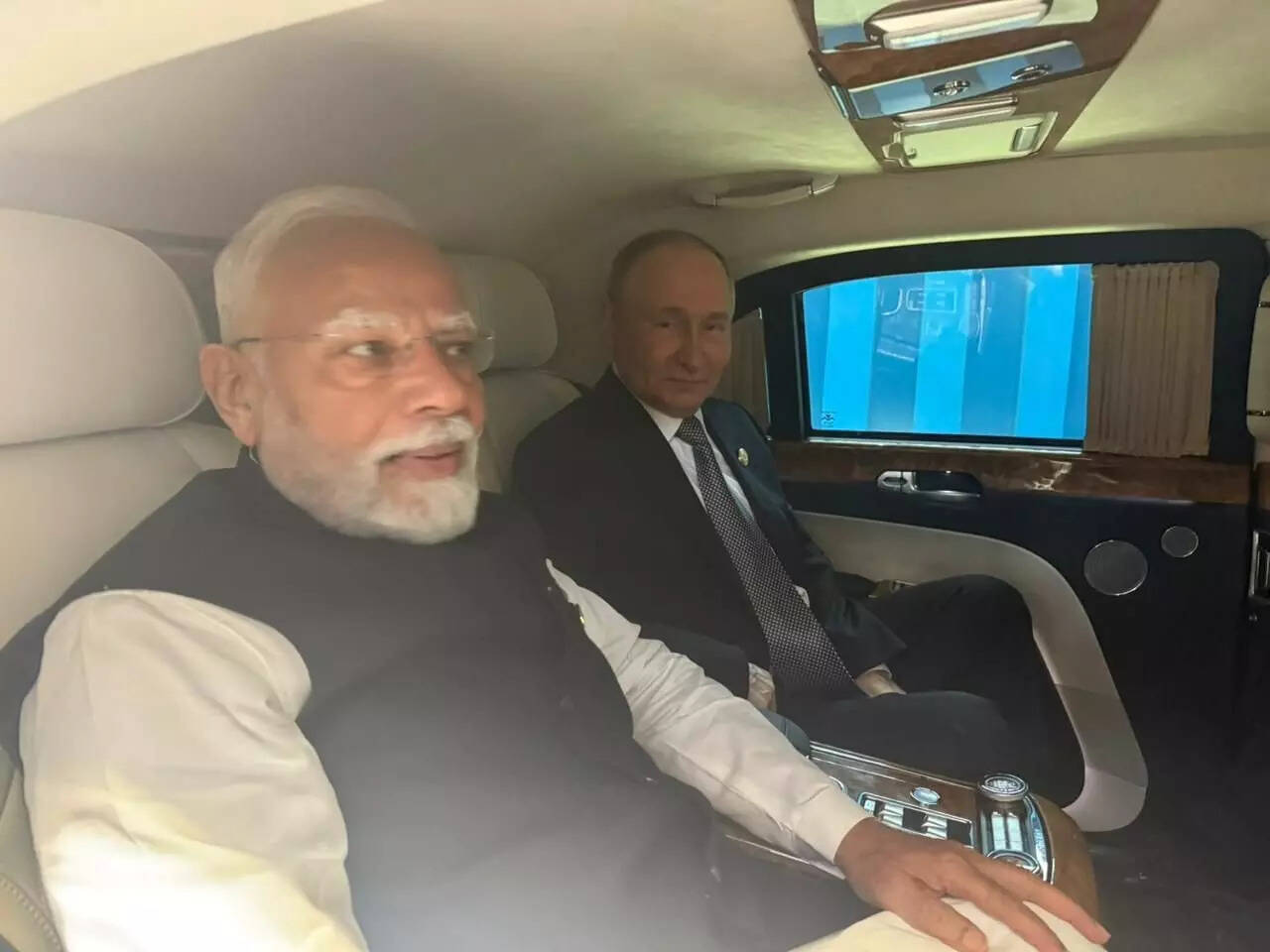 PM Modi and Putin's first 'carpool'