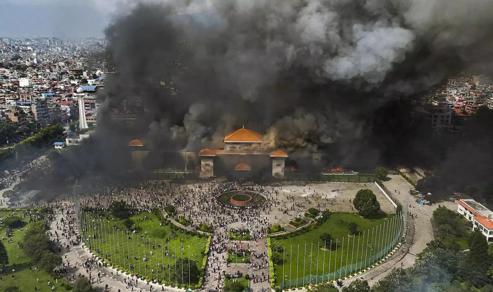 Nepal's Parliament on fire during 'Gen-Z' protests