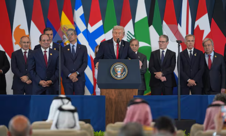 Trump and other world leaders at Gaza peace summit in Egypt