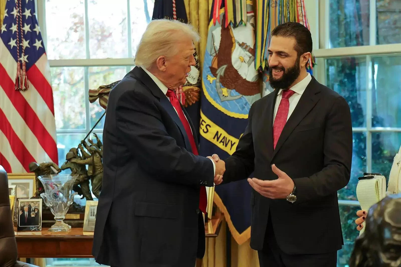 ​Ahmed al-Sharaa with Trump at White House