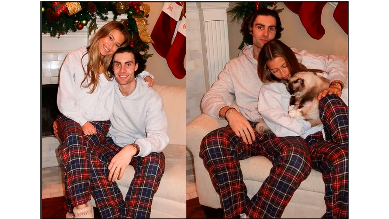 Josh Giddey with his girlfriend
