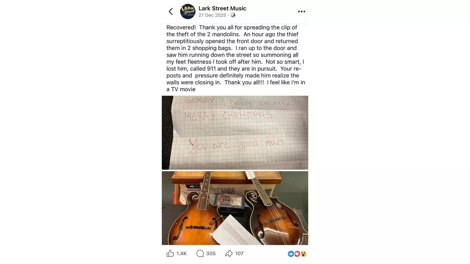Facebook post