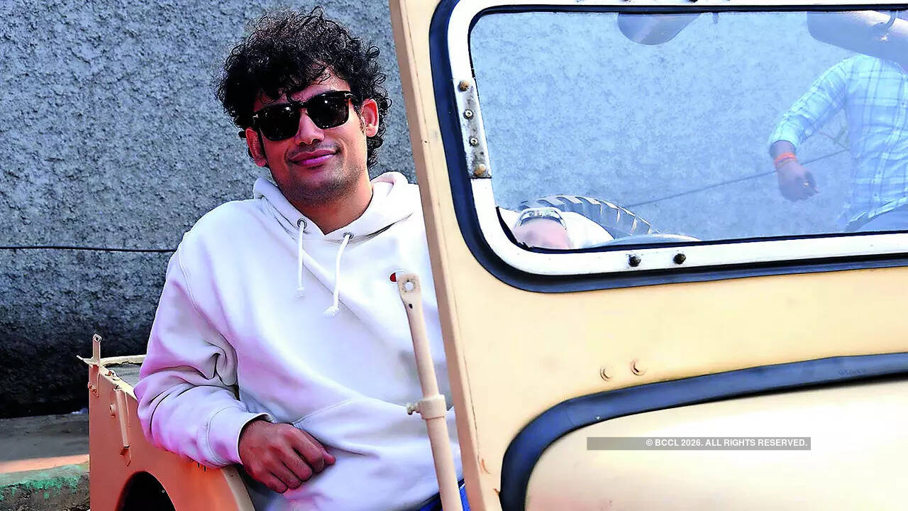 Raghav Ratan Bakshi driving Jeep Willys, 1953