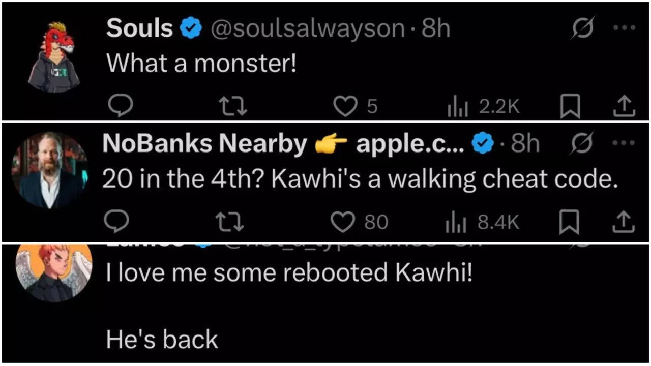 Fans react to Kawhi Leonard's performance against Jazz.
