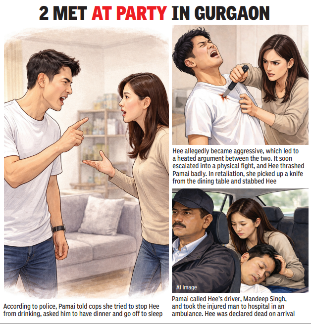 2 met at party in Gurgaon