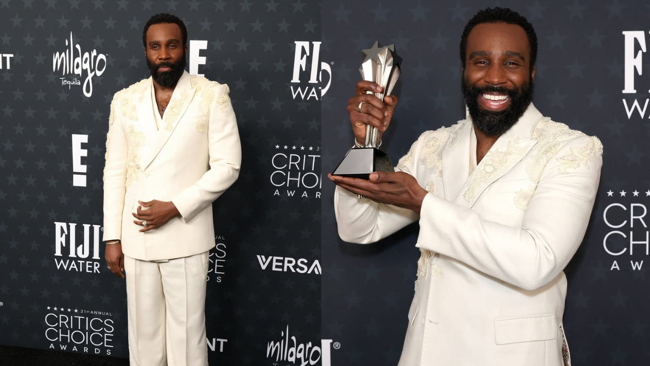 Tramell Tillman Wears Anamika Khanna