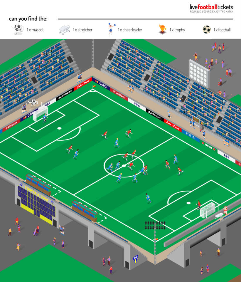 Calling all the football fans: Can you solve this optical illusion in under 60 seconds? 2 Credits: Live Football Tickets