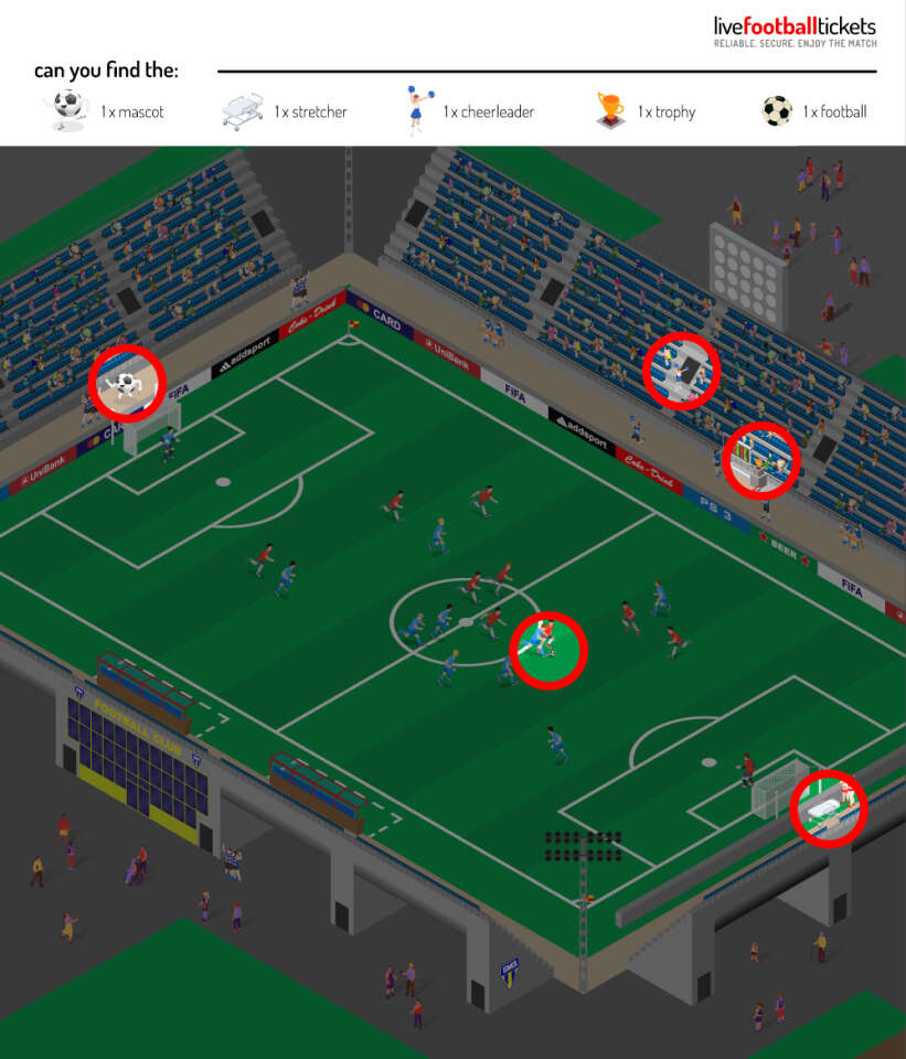 Calling all the football fans: Can you solve this optical illusion in under 60 seconds? 3 Credits: Live Football Tickets