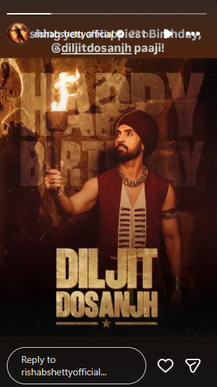 Rishab Shetty's IG story