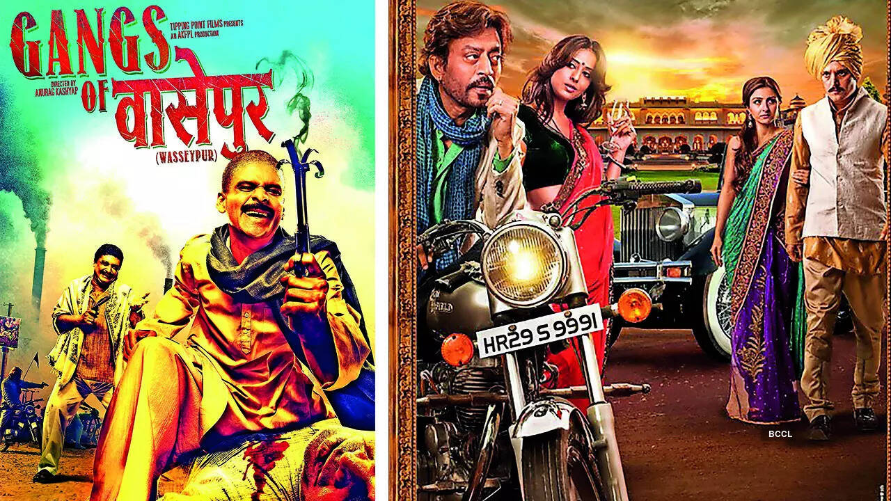 (L) A still from Gangs of Wasseypur (2012) (R) A still from Saheb Biwi Aur Gangster Returns