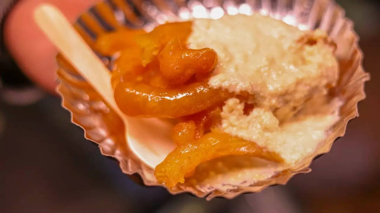 Jalebi with rabri